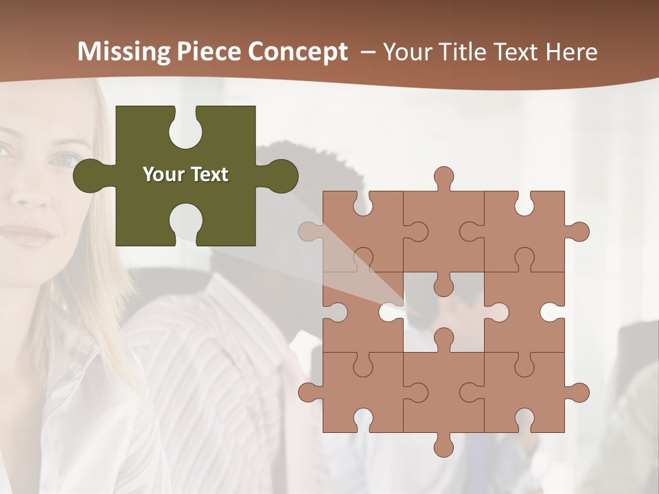 A Group Of Business People Sitting At A Table PowerPoint Template