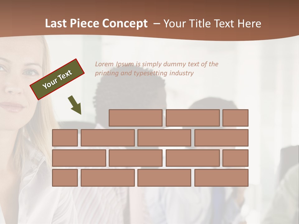 A Group Of Business People Sitting At A Table PowerPoint Template