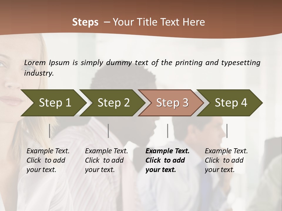 A Group Of Business People Sitting At A Table PowerPoint Template