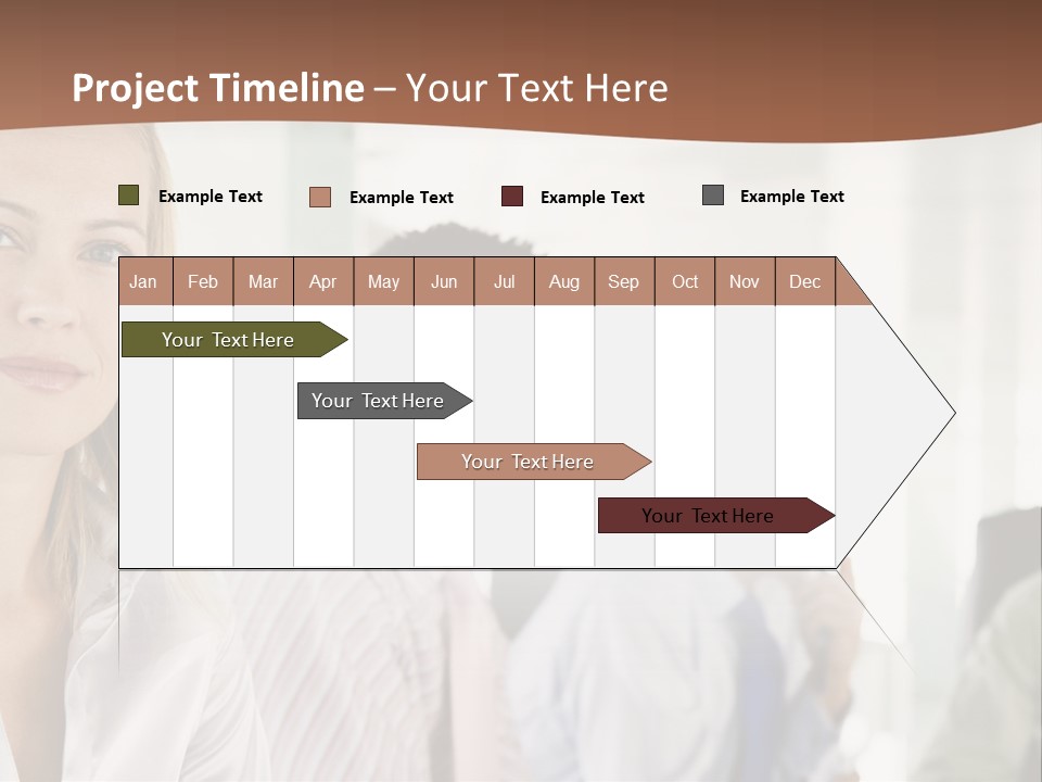 A Group Of Business People Sitting At A Table PowerPoint Template