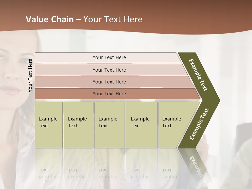 A Group Of Business People Sitting At A Table PowerPoint Template