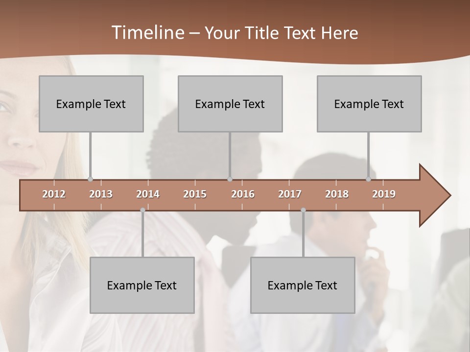A Group Of Business People Sitting At A Table PowerPoint Template