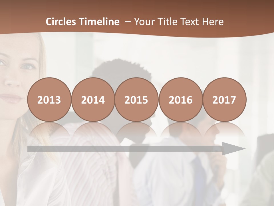 A Group Of Business People Sitting At A Table PowerPoint Template