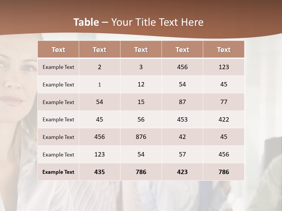 A Group Of Business People Sitting At A Table PowerPoint Template