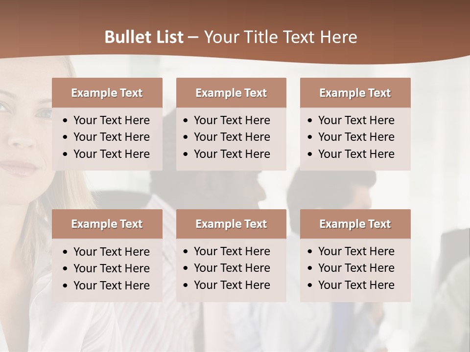 A Group Of Business People Sitting At A Table PowerPoint Template