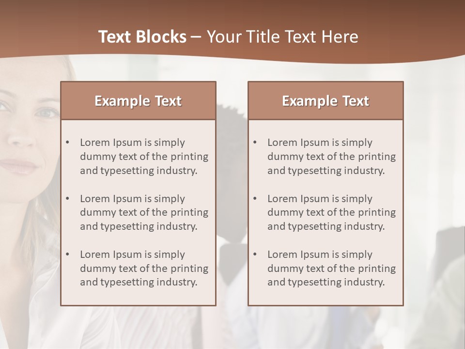 A Group Of Business People Sitting At A Table PowerPoint Template
