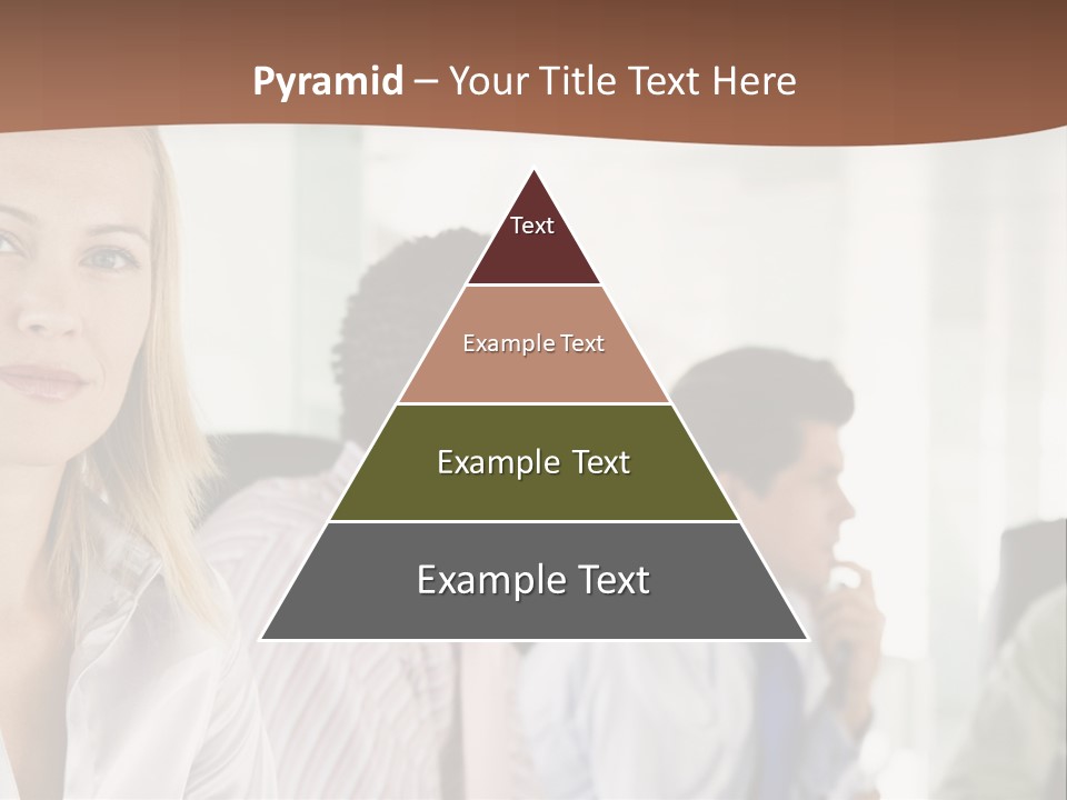 A Group Of Business People Sitting At A Table PowerPoint Template