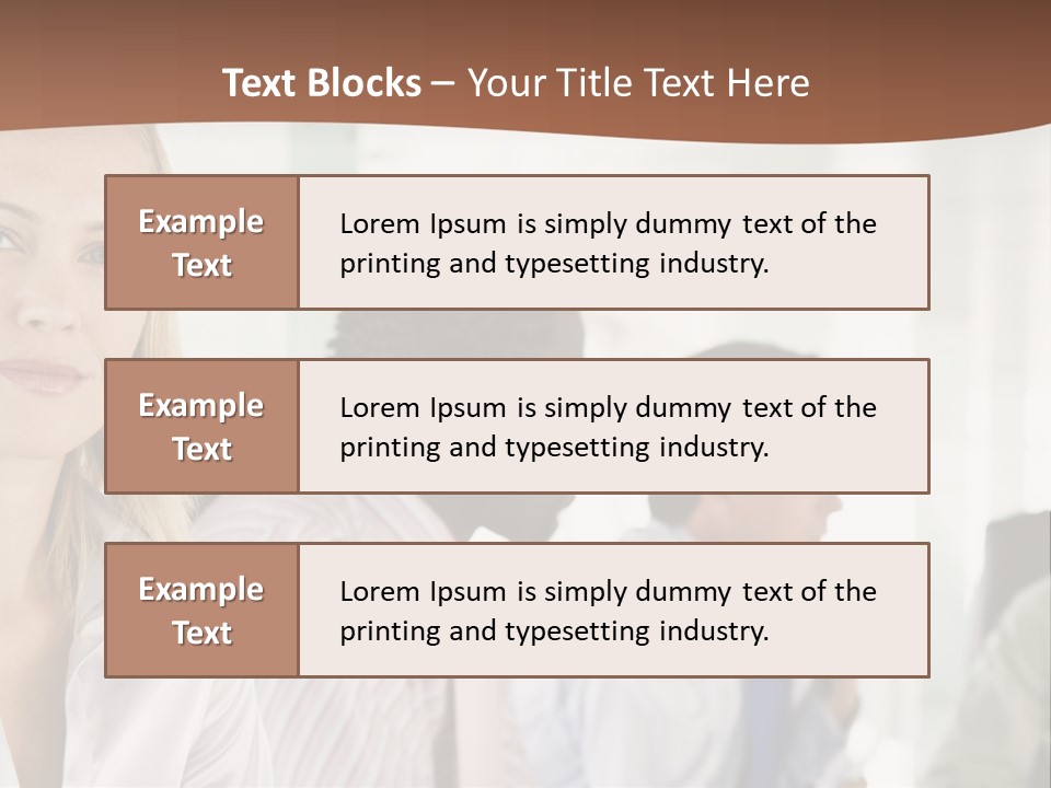 A Group Of Business People Sitting At A Table PowerPoint Template