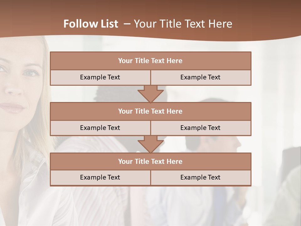 A Group Of Business People Sitting At A Table PowerPoint Template