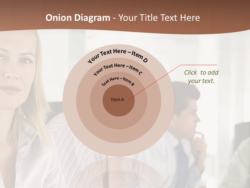 A Group Of Business People Sitting At A Table PowerPoint Template