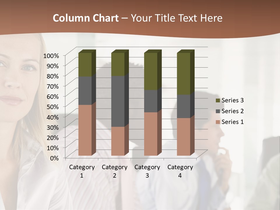 A Group Of Business People Sitting At A Table PowerPoint Template