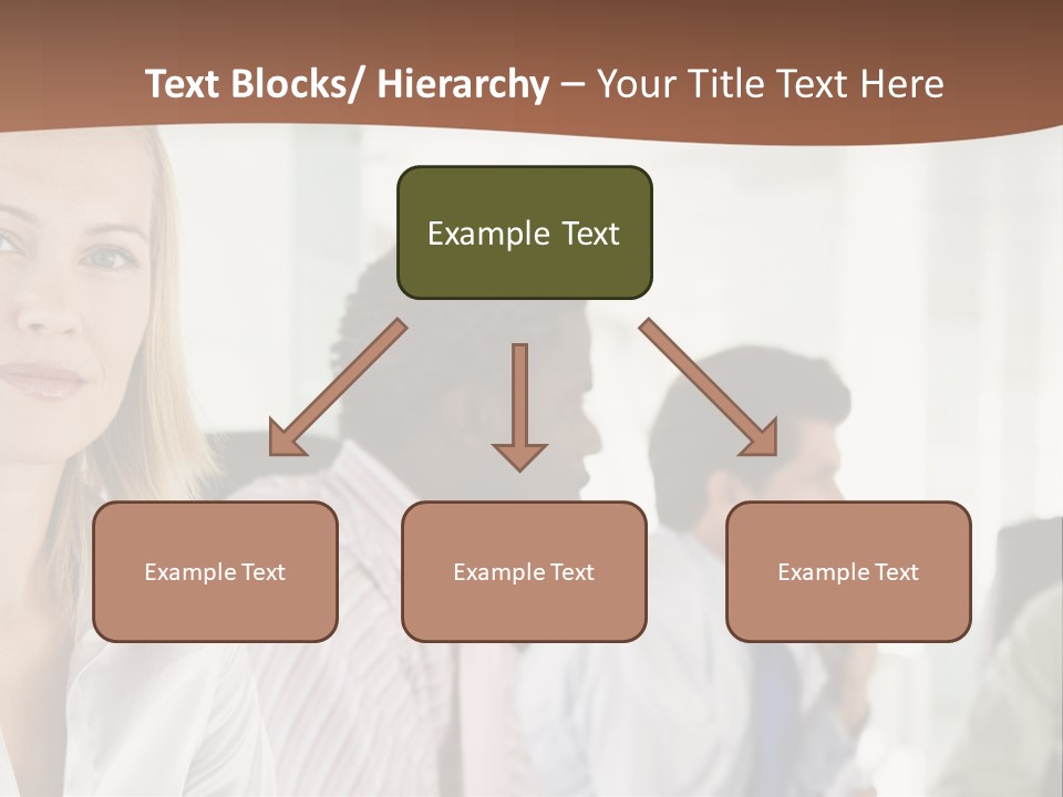 A Group Of Business People Sitting At A Table PowerPoint Template