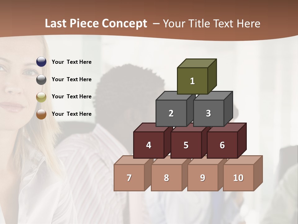 A Group Of Business People Sitting At A Table PowerPoint Template