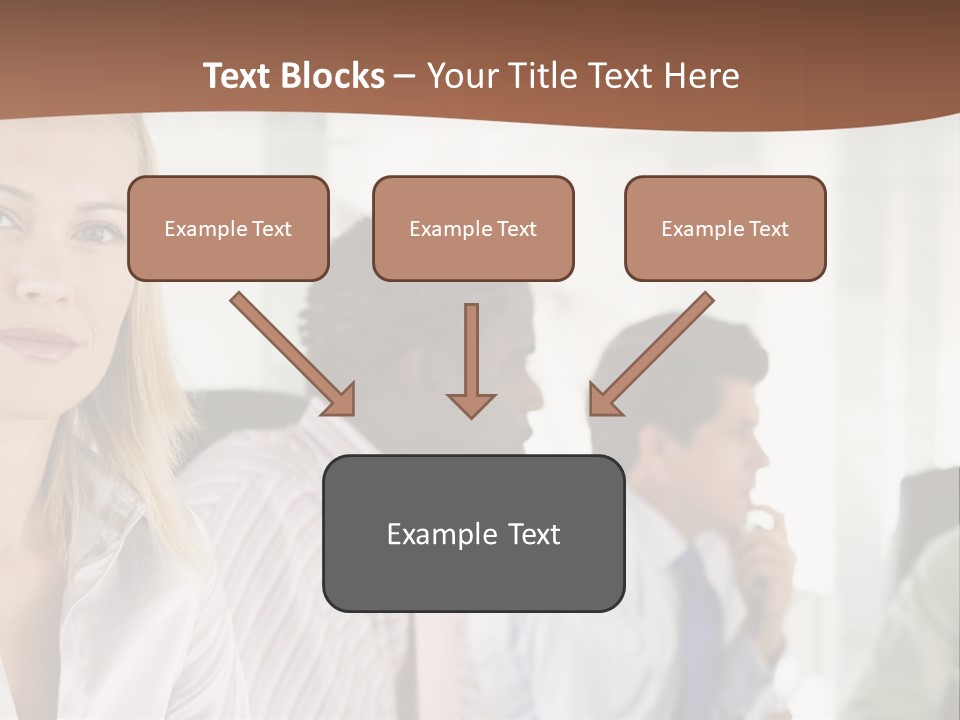 A Group Of Business People Sitting At A Table PowerPoint Template