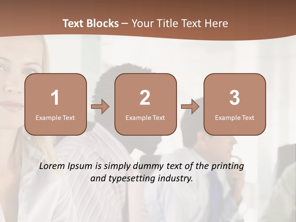 A Group Of Business People Sitting At A Table PowerPoint Template