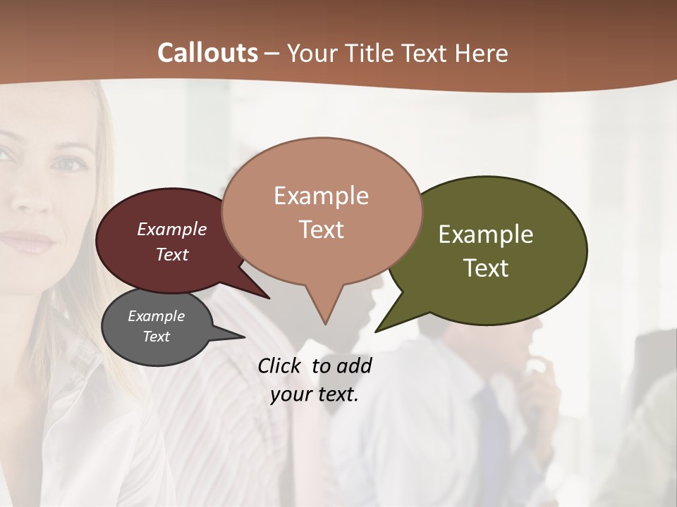 A Group Of Business People Sitting At A Table PowerPoint Template