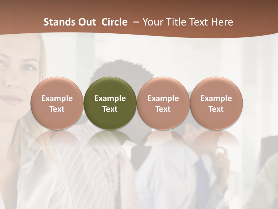 A Group Of Business People Sitting At A Table PowerPoint Template