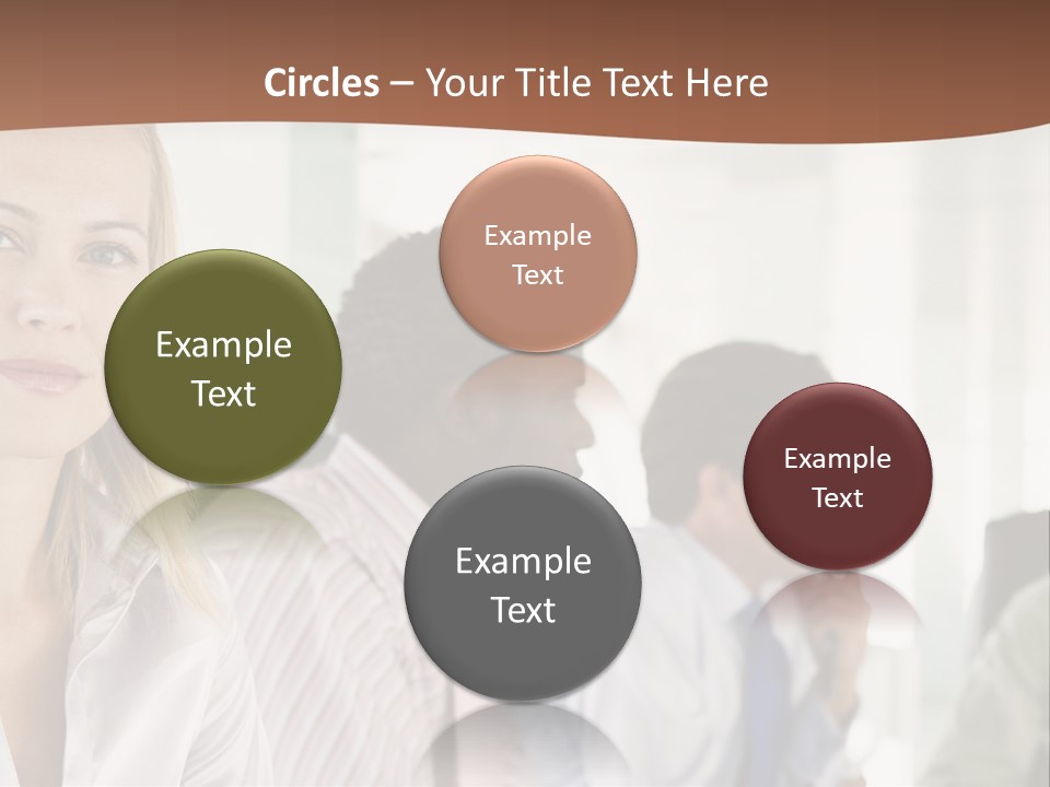 A Group Of Business People Sitting At A Table PowerPoint Template