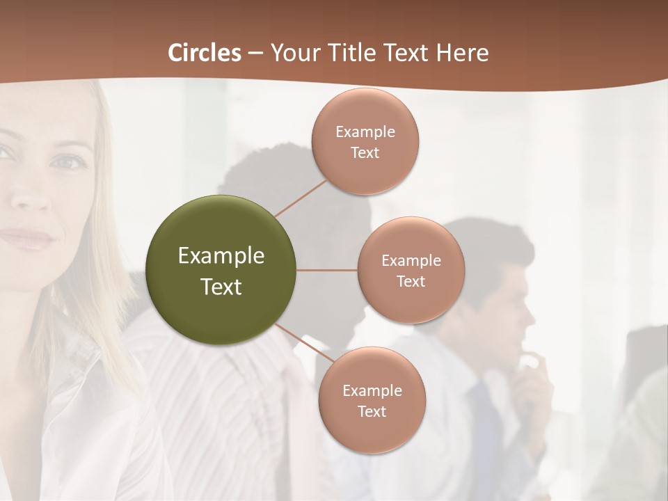 A Group Of Business People Sitting At A Table PowerPoint Template