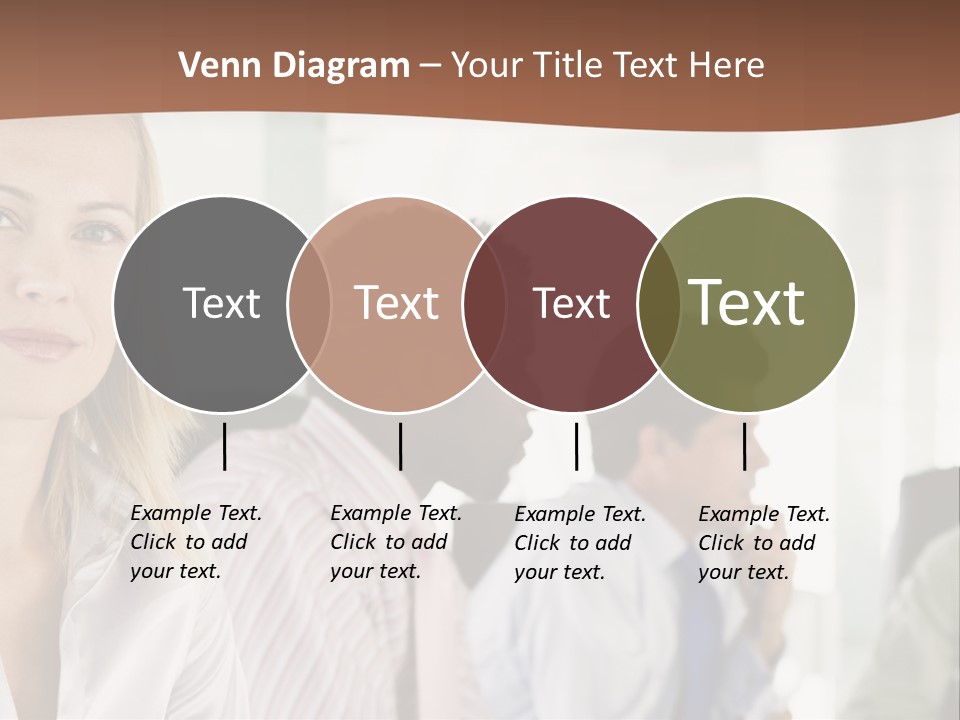 A Group Of Business People Sitting At A Table PowerPoint Template