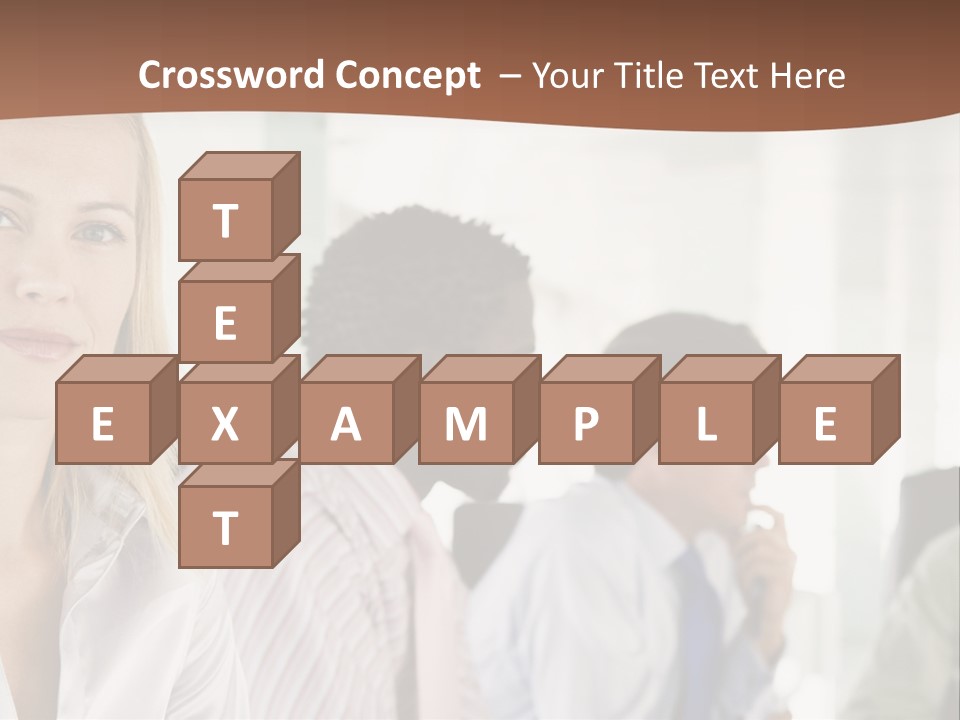 A Group Of Business People Sitting At A Table PowerPoint Template