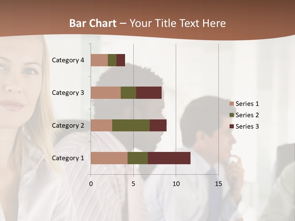 A Group Of Business People Sitting At A Table PowerPoint Template