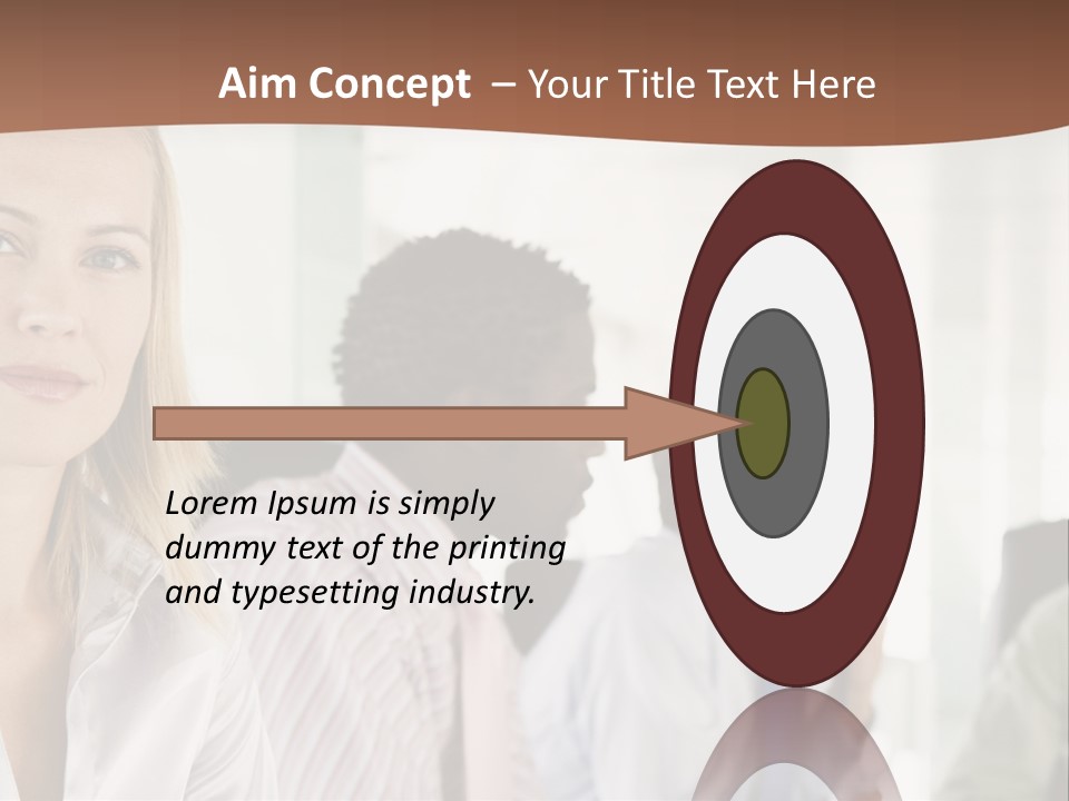 A Group Of Business People Sitting At A Table PowerPoint Template