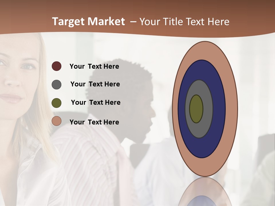 A Group Of Business People Sitting At A Table PowerPoint Template