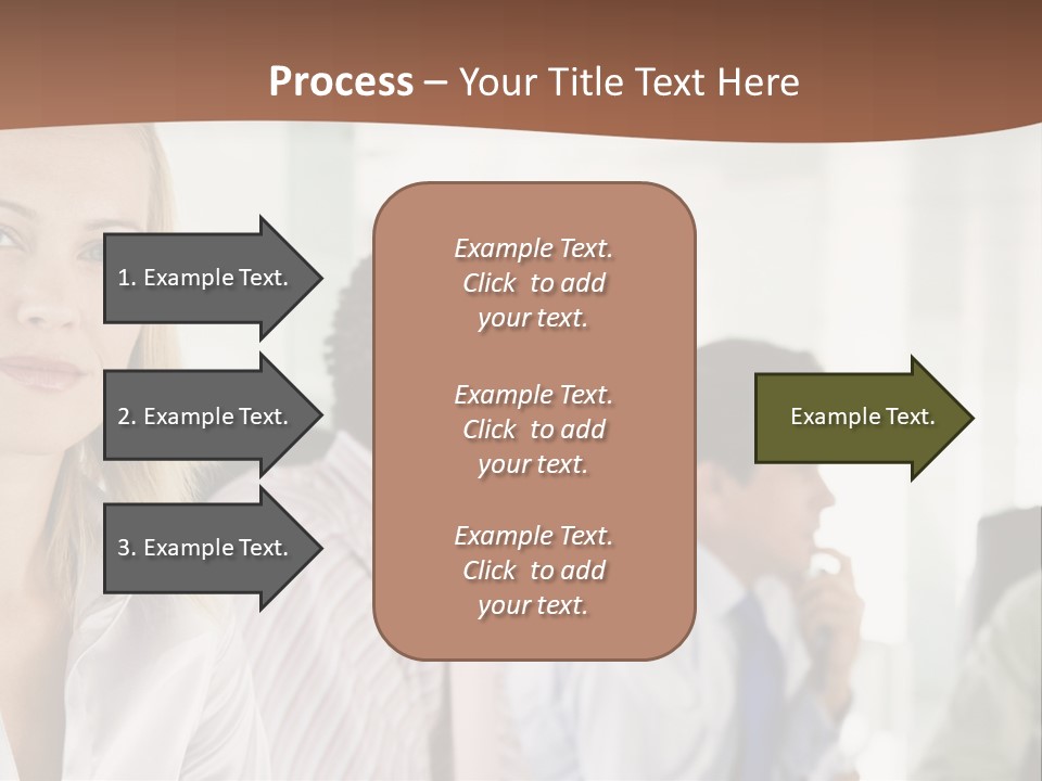 A Group Of Business People Sitting At A Table PowerPoint Template