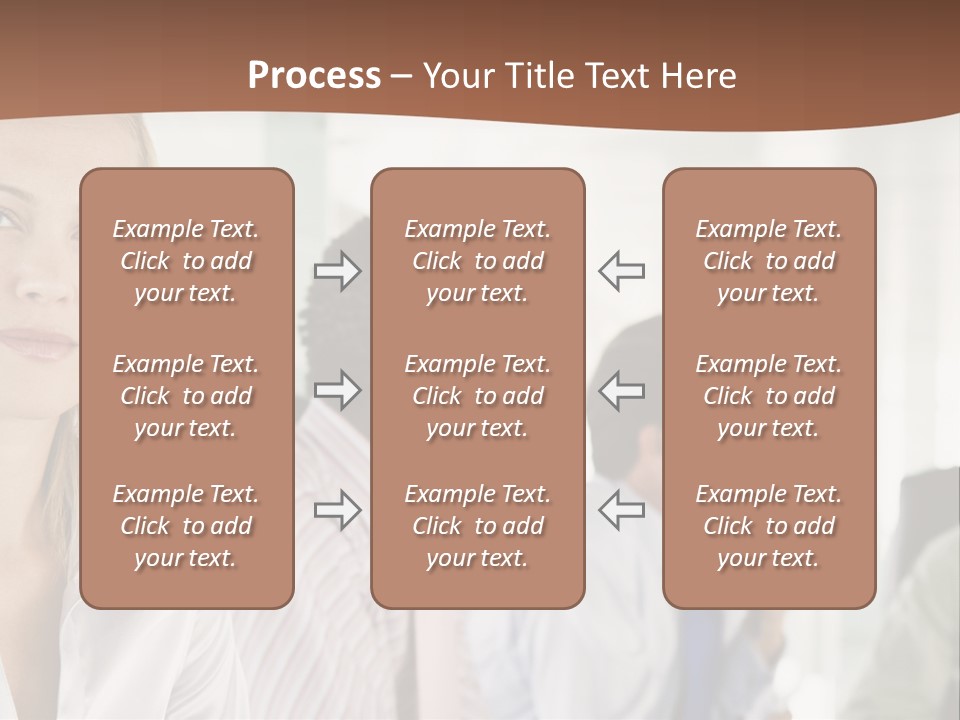 A Group Of Business People Sitting At A Table PowerPoint Template