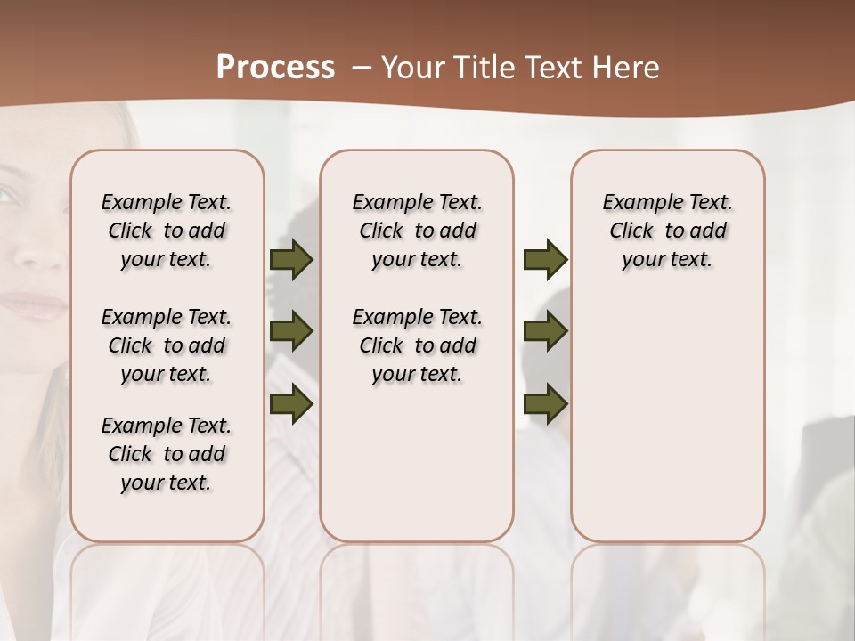 A Group Of Business People Sitting At A Table PowerPoint Template