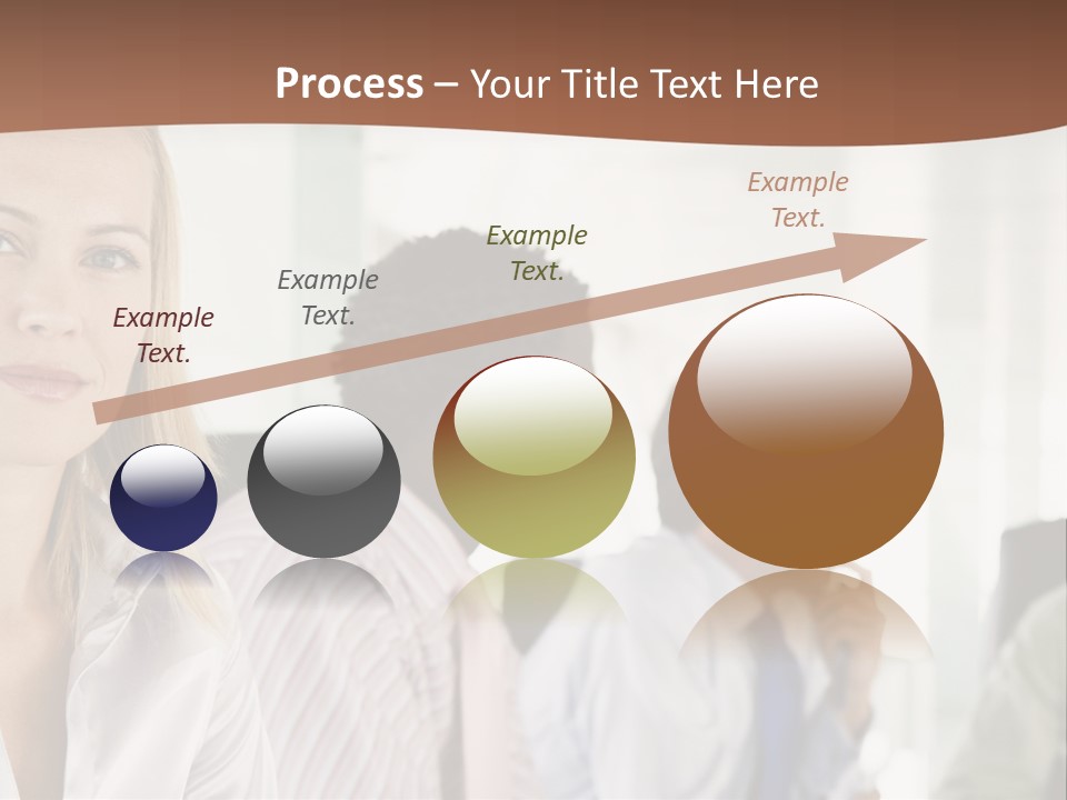 A Group Of Business People Sitting At A Table PowerPoint Template