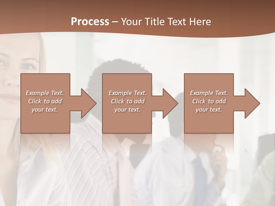 A Group Of Business People Sitting At A Table PowerPoint Template