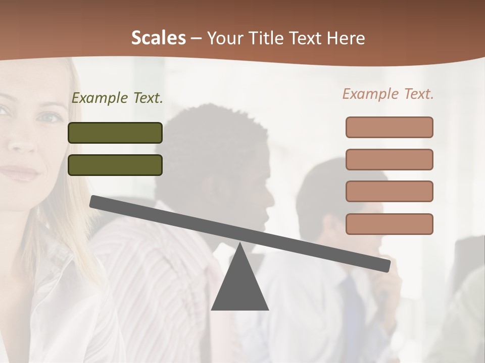 A Group Of Business People Sitting At A Table PowerPoint Template