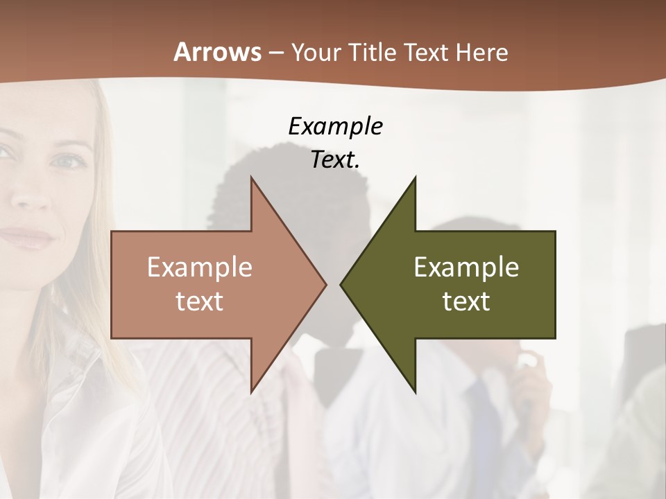 A Group Of Business People Sitting At A Table PowerPoint Template