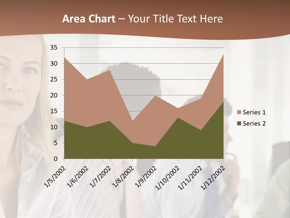 A Group Of Business People Sitting At A Table PowerPoint Template