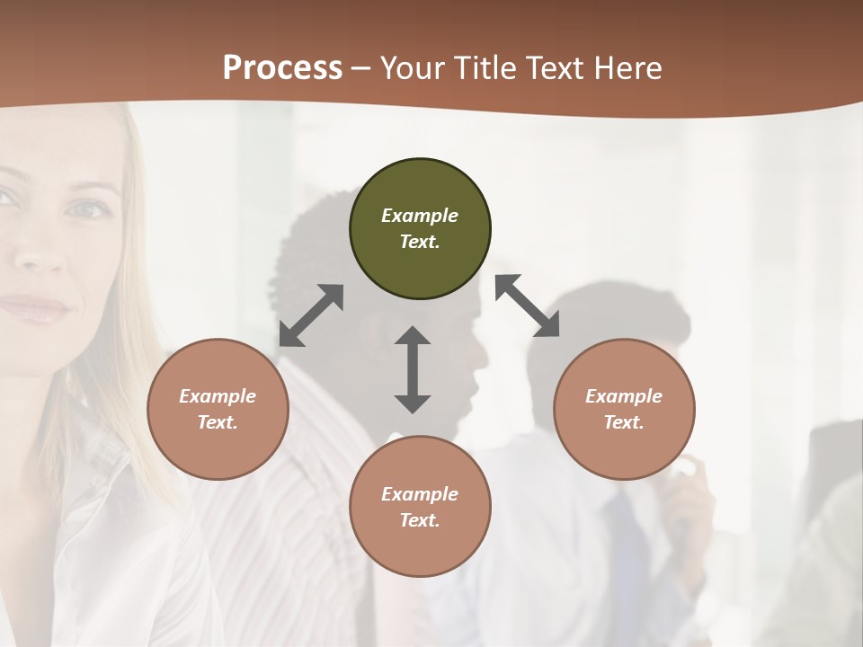 A Group Of Business People Sitting At A Table PowerPoint Template