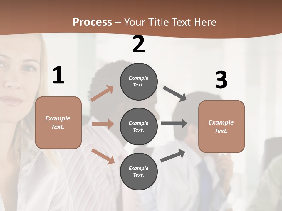 A Group Of Business People Sitting At A Table PowerPoint Template