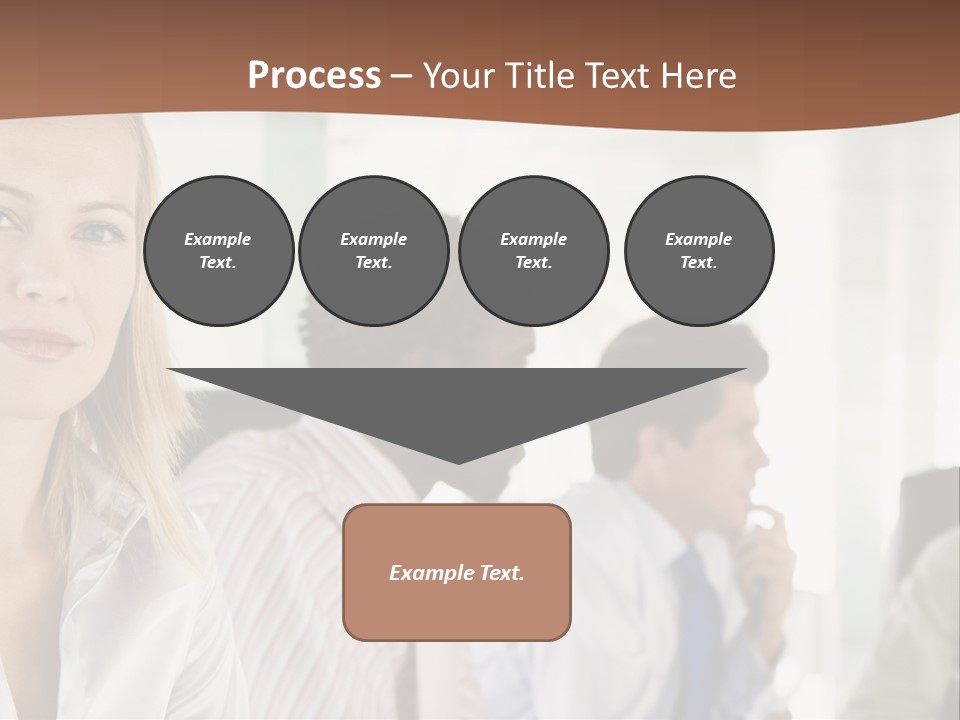 A Group Of Business People Sitting At A Table PowerPoint Template