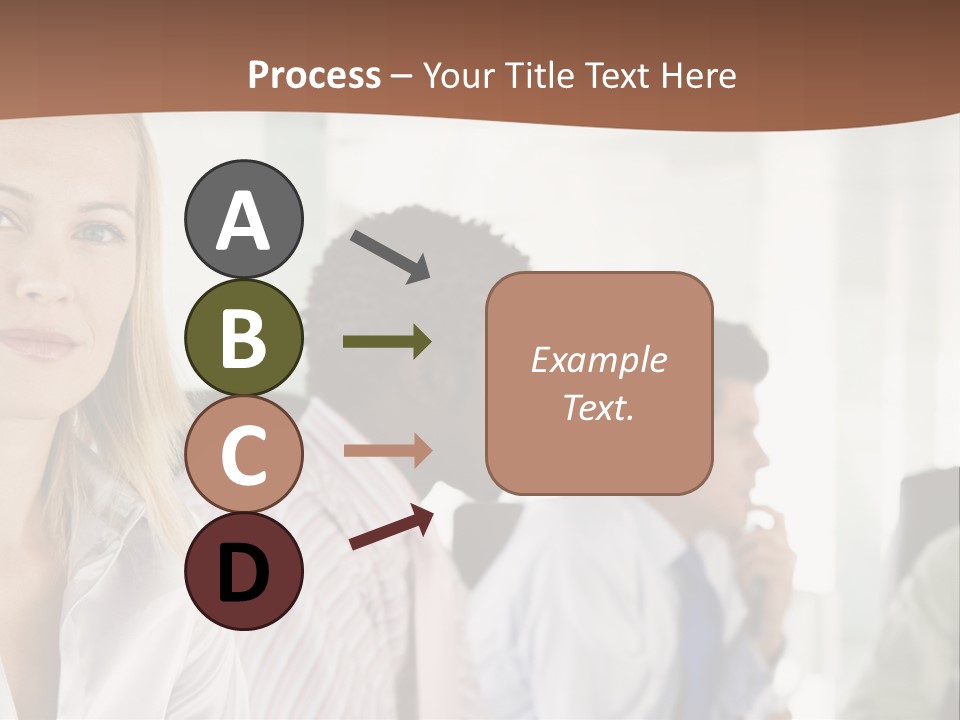 A Group Of Business People Sitting At A Table PowerPoint Template