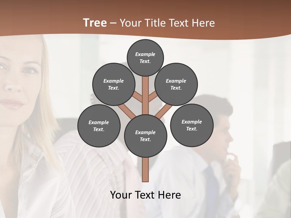 A Group Of Business People Sitting At A Table PowerPoint Template