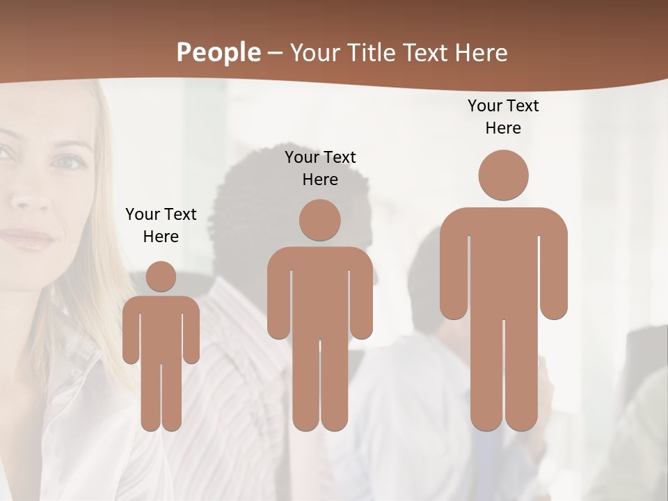 A Group Of Business People Sitting At A Table PowerPoint Template