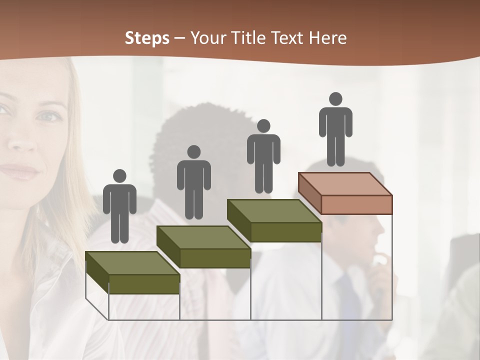 A Group Of Business People Sitting At A Table PowerPoint Template