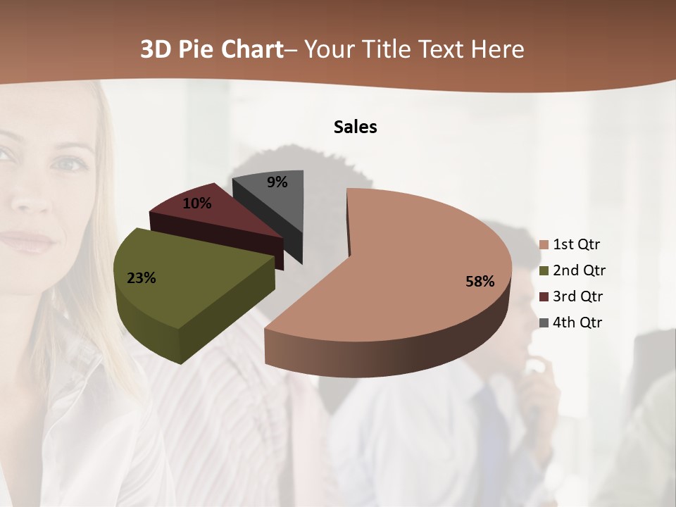A Group Of Business People Sitting At A Table PowerPoint Template