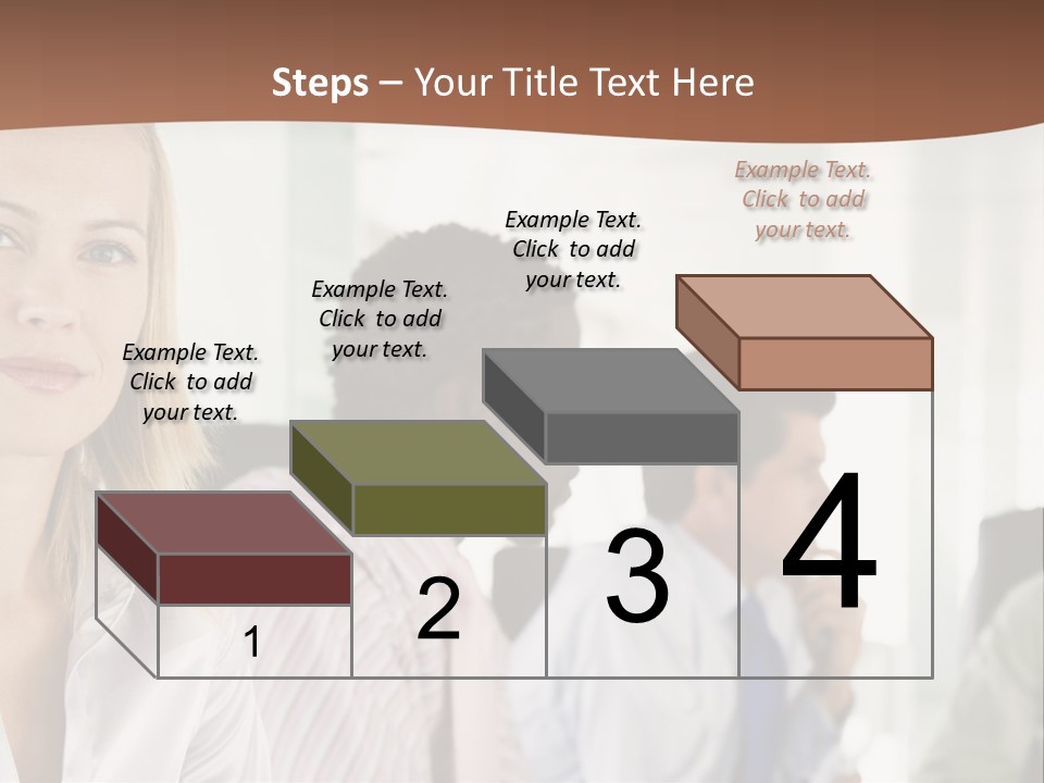 A Group Of Business People Sitting At A Table PowerPoint Template