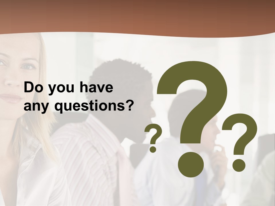 A Group Of Business People Sitting At A Table PowerPoint Template