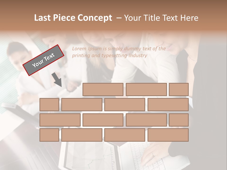 A Group Of People Sitting At A Table With Laptops PowerPoint Template