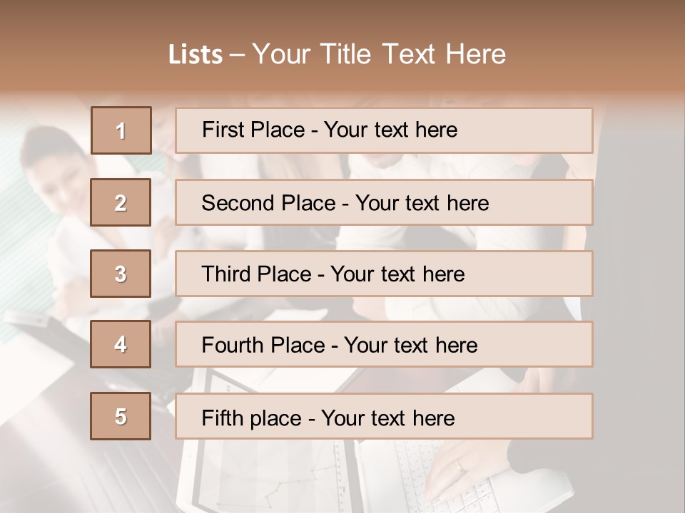A Group Of People Sitting At A Table With Laptops PowerPoint Template
