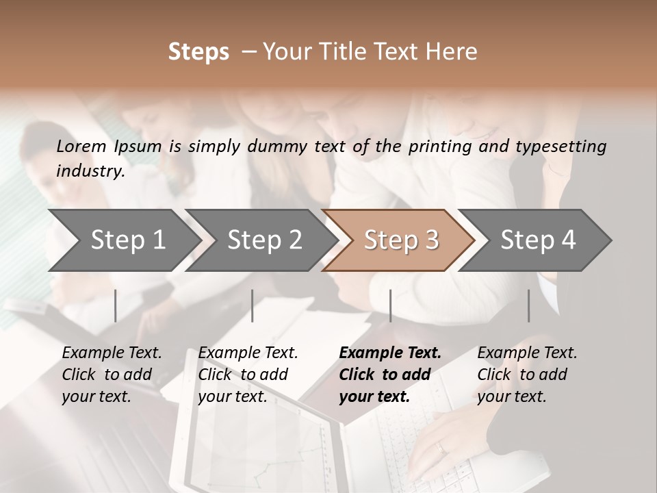 A Group Of People Sitting At A Table With Laptops PowerPoint Template