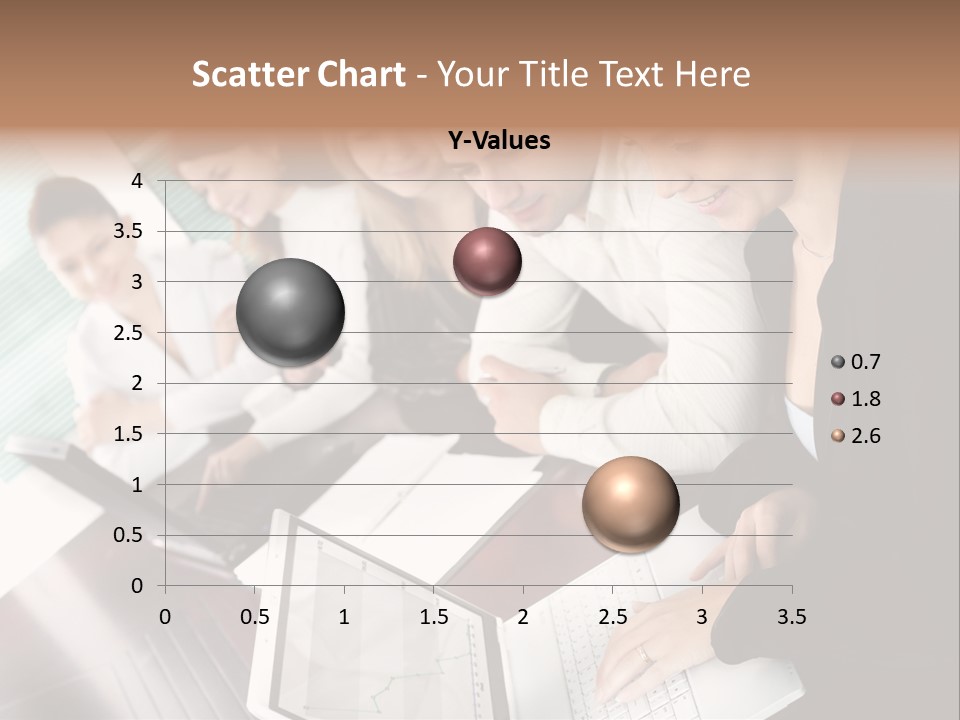 A Group Of People Sitting At A Table With Laptops PowerPoint Template